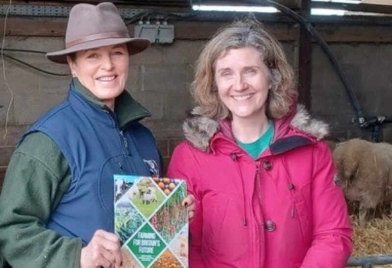 Dr Cooper meets local farmer Caroline Harriot to discuss issues facing the agricultural sector
